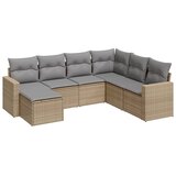  7-dijelni set vrtnih sofa od poliratana s jastucima bež | shoptok.hr