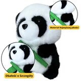 Plišana igračka panda s bambusom 18cm - crno/bijela | Shoptok.si