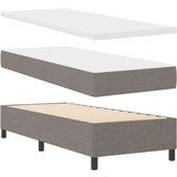 vidaXL postelja z vzmetnico taupe 80x200 cm tkanina, (22084068) | Shoptok.si