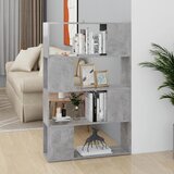 vidaXL Knjižna omara za razdelitev prostora beton. siva 80x24x124,5 cm, (20978267) | Shoptok.si