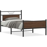 Maison Chic Postelja za odrasle - Posteljni Okvir brez vzmetnice rjavi hrast 107x203 cm inž. les, (22082596) | Shoptok.si