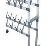  Stalak za cipele s kotačićima srebrni 66 x 27 x 100 cm | shoptok.hr