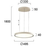  LED luster na sajli DENVER LED/76W/230V bež | Eponuda.com