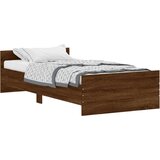 Maison Chic Posteljni okvir - Enojna postelja - Postelja za odrasle brez vzmetnice hrast 100x200 cm inženirski les-J7186, (21768215) Cene