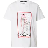 Karl Lagerfeld Majica fuksija / rdeča / črna / bela