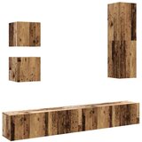  5-dijelni zidni set TV ormarić konstruirano drvo | shoptok.hr