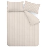 Catherine Lansfield Bež 3-delna posteljnina za zakonsko posteljo/podaljšana 230x220 cm Epping Textured Stripe – | Shoptok.si
