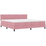  LED Box Spring Krevet Ružičasta 200 x 200 cm Baršun | shoptok.hr