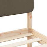  Krevetni okvir s tapiciranim uzglavljem Sivo-smeđa 135 x 190 cm | shoptok.hr