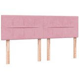  Box spring postelja z vzmetnico roza 160x210 cm žamet, (21792924) | Shoptok.si