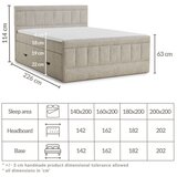 Maison de Rêve Smeđi boxspring krevet s prostorom za odlaganje 160x200 cm Caya – | shoptok.hr