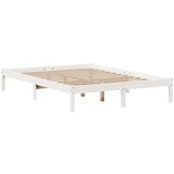  Krevet s regalom z knjige bez madraca bijeli 120x190cm borovina | shoptok.hr