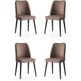 Hanah home set stolica Luna-673, 75x62x102 cm, 4 dijela, Smeđa | Eponuda.ba