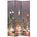 vidaXL Sklopiva sobna pregrada sa slikom New Yorka noću 120 x 170 cm Cijene