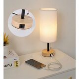  Brilagi - Stona lampa sa USB portom TABLON 1xE27/25W/230V hrast/crna/bela | Eponuda.com
