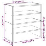 vidaXL Regal za čevlje 2 kosa zložljiva črn hrast 60x30x30,5 cm | Shoptok.si
