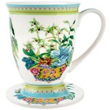 Maxwell williams Skodelica s podstavkom Jardin Orchid 300ml / porcelan, pluta, (21317818) Cene