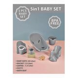 WALLXPERT Bl-12019 - Sivi set za kupanje beba (5 komada) | Eponuda.com