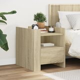  The Living Store Nočna omarica sonoma hrast 45x50x50 cm inženirski les - Nočna Omarica, (21495878) | Shoptok.si