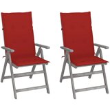 Maison Chic Vrtni stoli - Stol za vrt 2 kosa z blazinami trden akacijev les JS1406, (21878788) | Shoptok.si