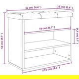  Klupa za cipele boja hrasta 62x32x50 cm konstruirano drvo | shoptok.hr