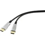 HDMI priključni kabel HDMI-A vtič\, HDMI-A vtič 50.00 m črna SP-9019356 4K UHD\, zaščiten HDMI kabel, (20415537)