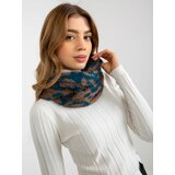 Fashion Hunters Women's winter scarf with patterns - blue Cene