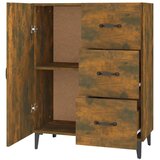  Komoda boja dimljenog hrasta 69,5x34x90 cm konstruirano drvo | shoptok.hr
