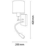 Brilagi LED fleksibilna lampa BOBO WOOD 1xE27/25W/230V + LED/3W hrast/crna/krem/kraljevska. | Eponuda.com