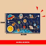 Kruzzel drvena Montessori slagalica Sunčev sustav, labirint s planetima | shoptok.hr