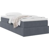 Krevet s madracem i skladištem Tamno siva 90 x 190 cm Baršun | shoptok.hr
