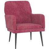 The Living Store Fotelj vinsko rdeč 62x79x79 cm žamet - Naslanjač, (21420390) | Shoptok.si