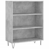 Maison Chic Knjižna omara - Knjižni regal betonsko siva 69,5x32,5x90 cm inženirski les, (21724941) Cene