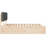  Krevetni okvir s tapiciranim uzglavljem Tamno siva 160 x 200 cm | shoptok.hr
