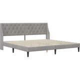  Okvir kreveta s madracem Zidne 2 pcs Svijetlo siva Baršun - Svjetlosiva 200 x 200 cm | shoptok.hr