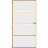 Sobna Notranja vrata ozka zlata 102,5x201,5cm kaljeno steklo aluminij, (20983407) | Shoptok.si