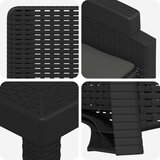  Vrtni set za objed 7 kom. Antracit PP | shoptok.hr