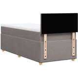  Krevet s oprugama i madracem smeđesivi 80x200 cm od tkanine | shoptok.hr