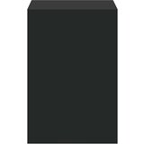 vidaXL Stojalo za monitor z organizatorjem črna inženirski les | Shoptok.si