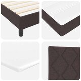 Box Postelja z vzmetnico z vzmetnico Temno rjava 90 x 200 cm blago, (5000127703) | Shoptok.si