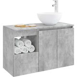 Set namještaja za kupaonicu 2 kom. Betonska siva 49,5 x 35 x 80 cm | shoptok.hr