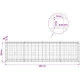  Gabion s žicom debljine 3,5 mm i mrežom 10x10 cm 200x30x50 cm | shoptok.hr