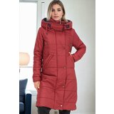 Dewberry Z6738 WOMEN'S COAT-BURGUNDY-1 | shoptok.hr