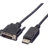 DisplayPort / DVI adapterski kabel DisplayPort vtič\, DVI-D 24+1-polni vtič 1.50 m črna 11.04.5619 zaščiten DisplayPort kabel, (20418738)