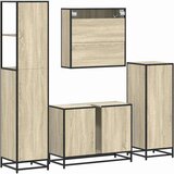 vidaXL 4-dijelni set kupaonskog namještaja boja hrasta sonome drveni | shoptok.hr