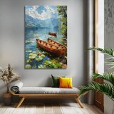  Pejzaž na platnu slika romantika u paru | akrilni detalji | shoptok.hr
