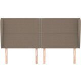  Vzglavje z ušesi taupe 183x23x118/128 cm blago, (20952916) | Shoptok.si