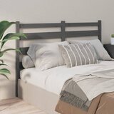 Uzglavlje za krevet sivo 126 x 4 x 100 cm od masivne borovine | shoptok.hr