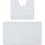 RugsX Preproge Dvodelni kopalniški set preproga SUPREME STONES, 60x100 cm Bela | Shoptok.si