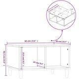  Stolić za kavu sjajni bijeli 60x50x36,5 cm konstruirano drvo | Eponuda.ba